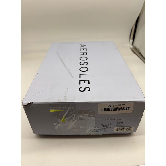 Aerosoles Cosmos Nude Leather Block Heel Platform Sandals Women's 5.5M NEW - Picture 10 of 11